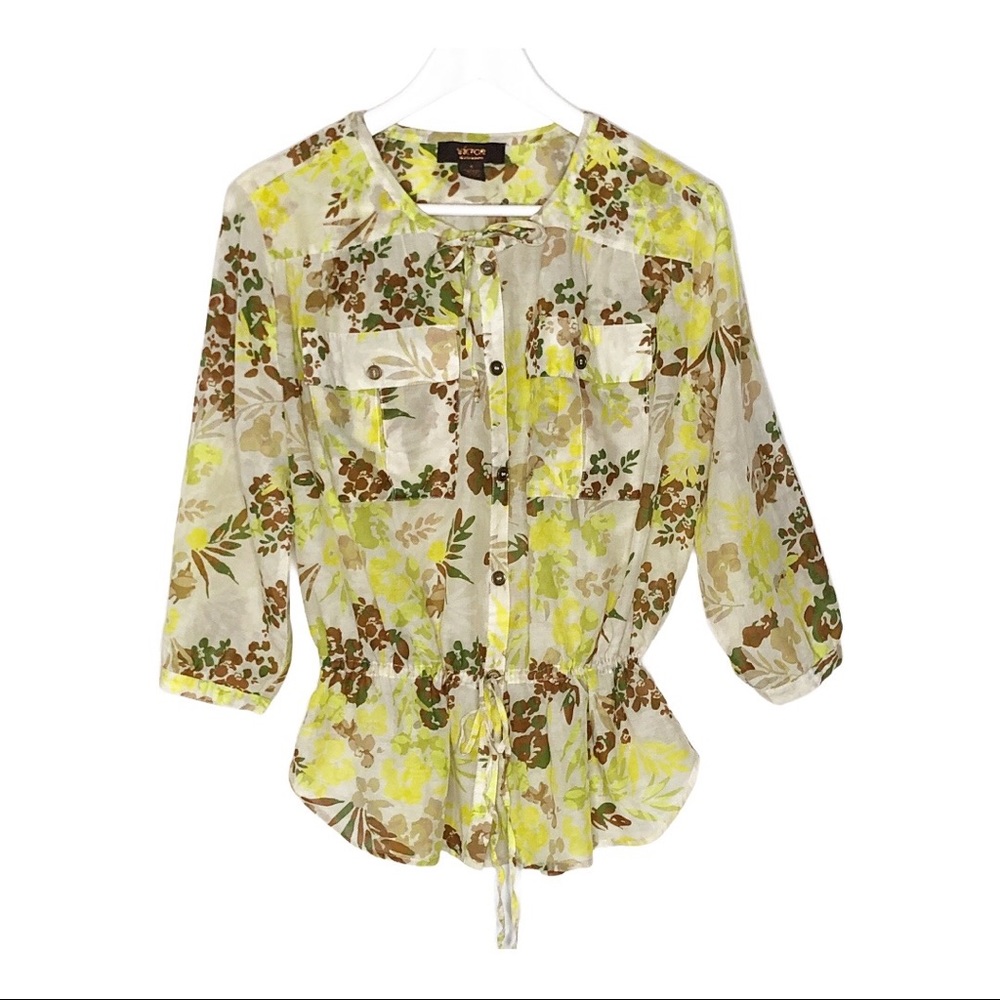 VICTOR ALFARO silk + cotton peasant blouse | S